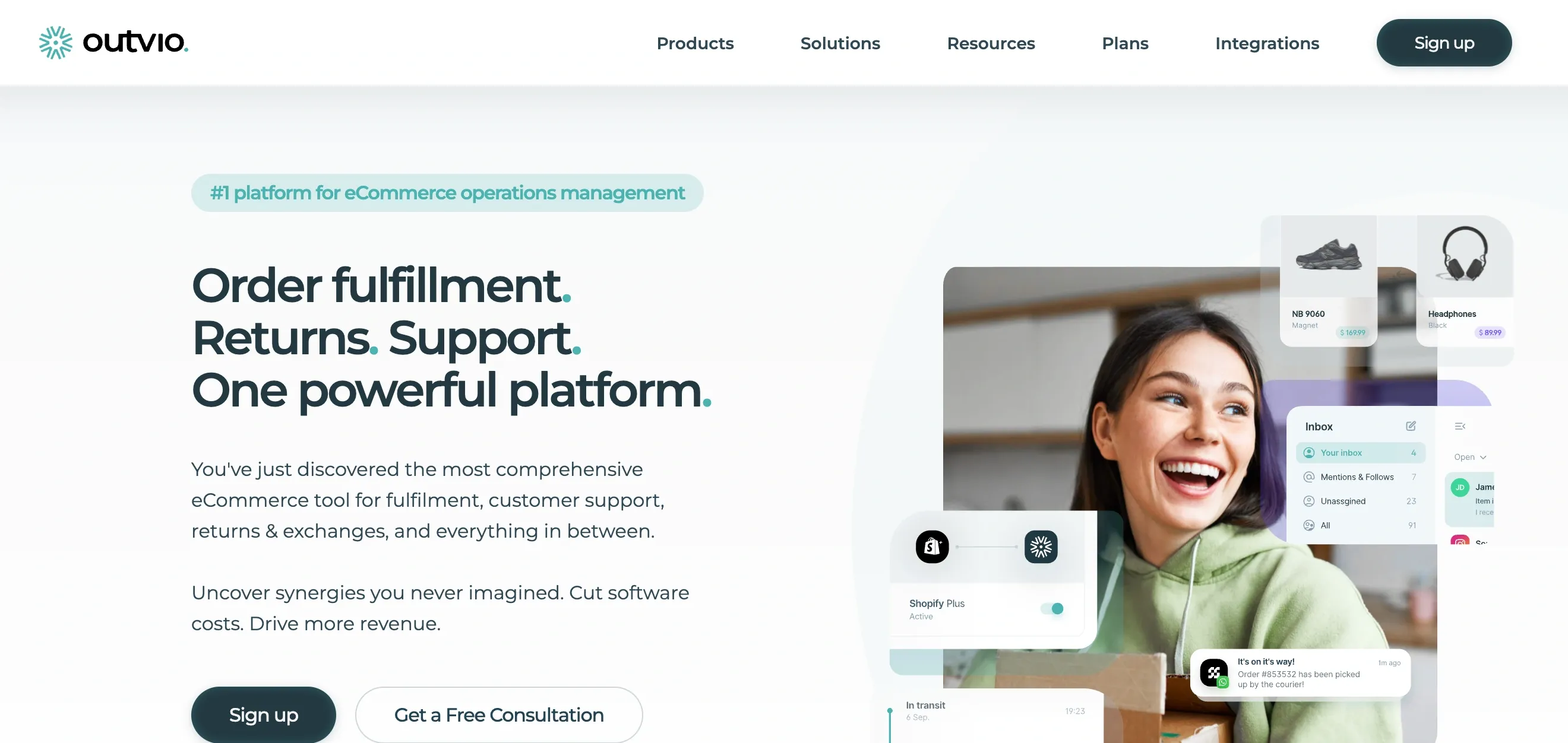 Outvio home page