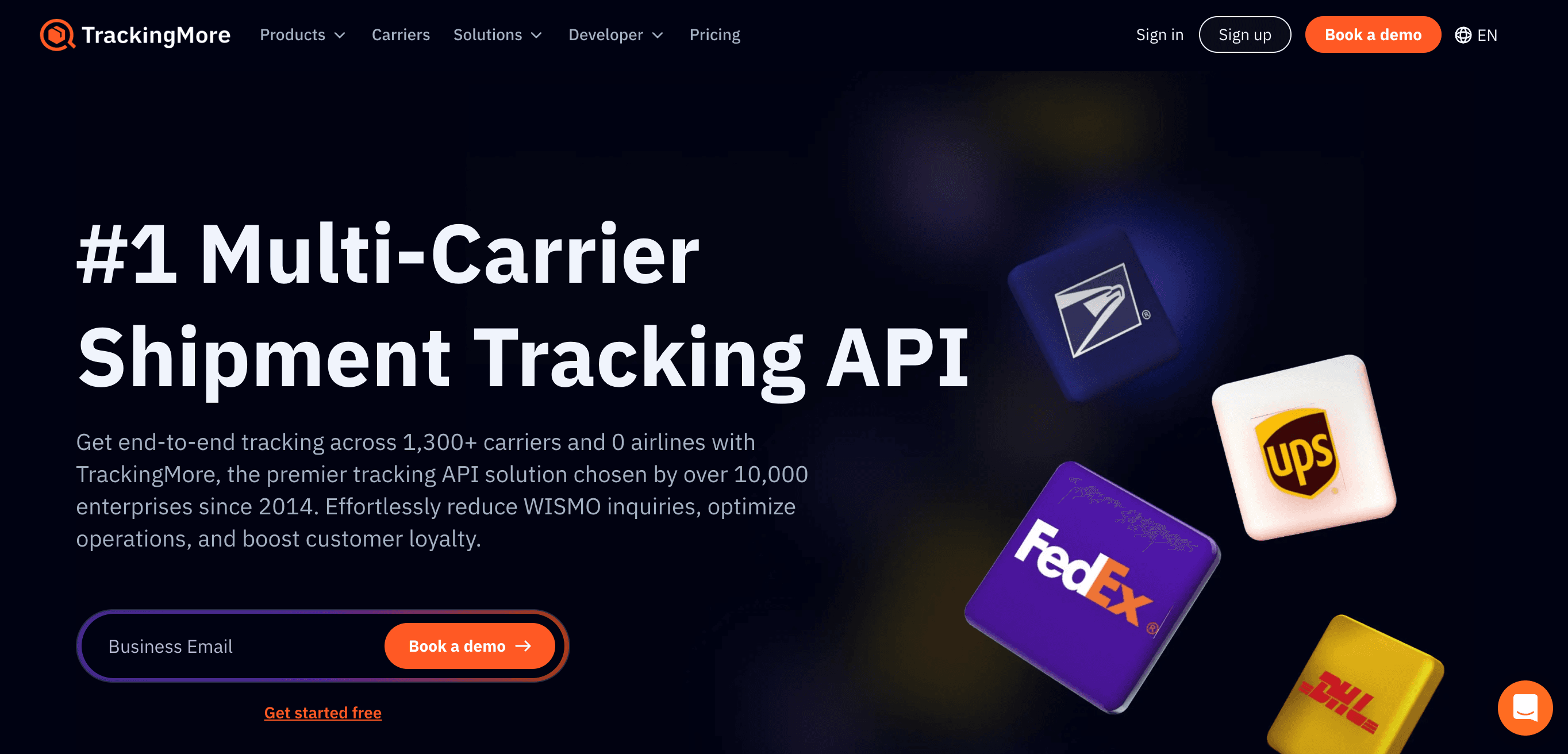 TrackingMore home