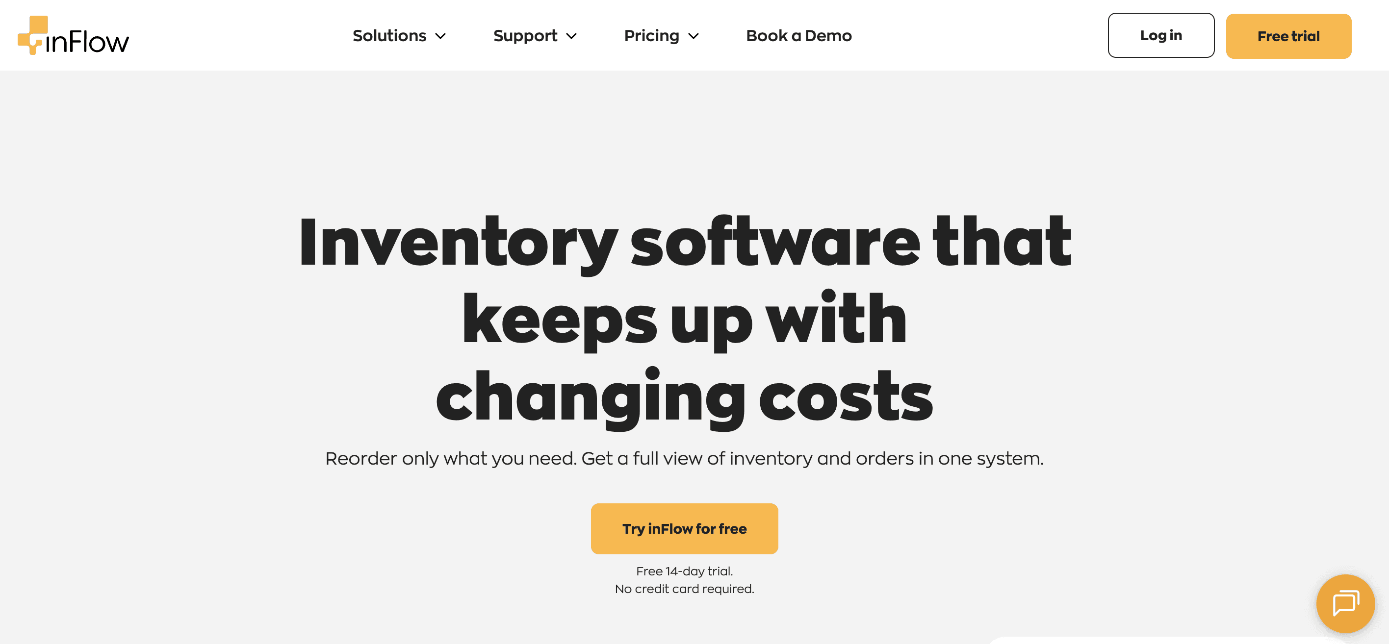 inFlow Inventory home page